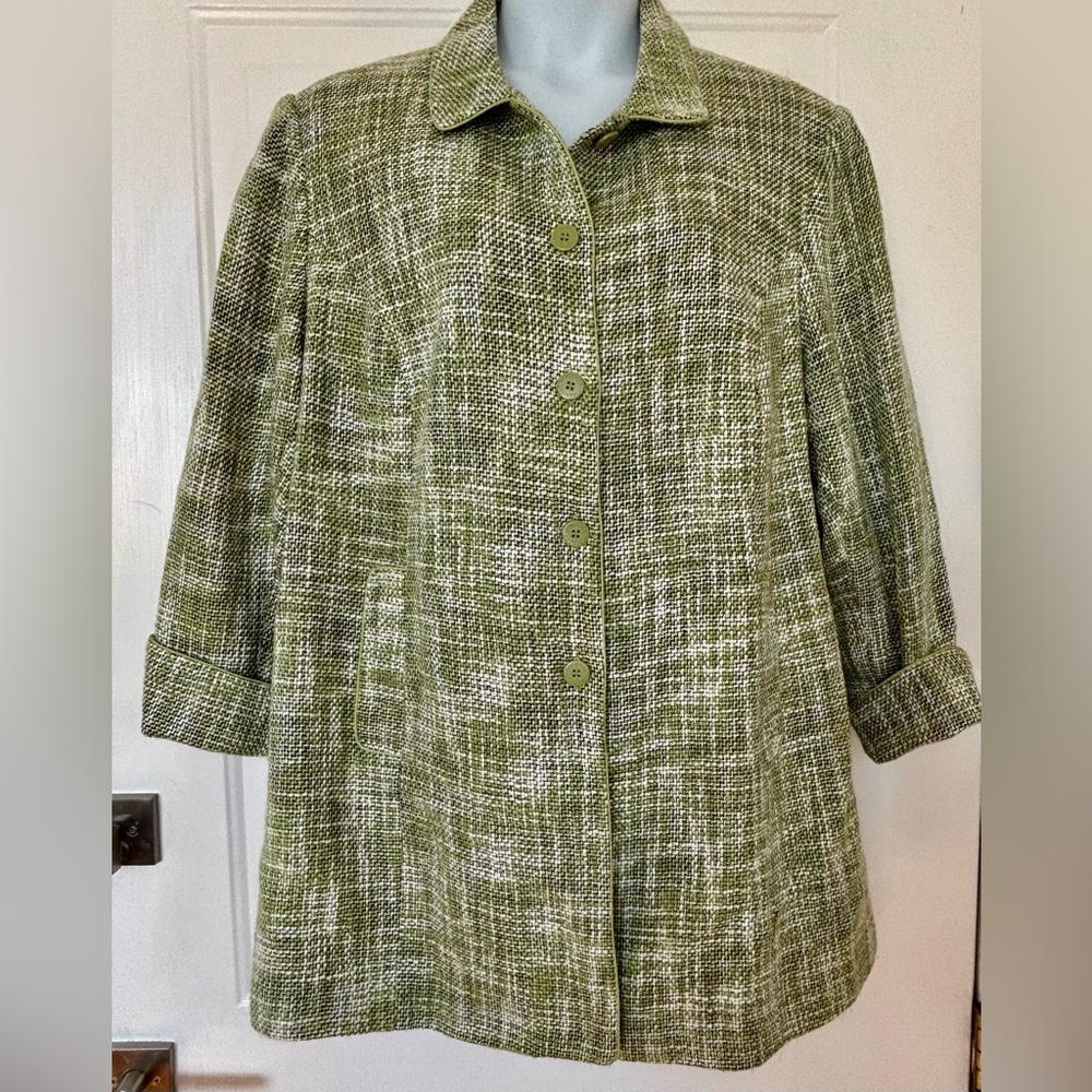 Dialogue Green Tweed Jacket